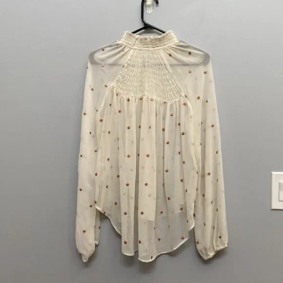 ❗️SOLD❗️Free People Sheer Blouse Size XS - Picture 3 of 5